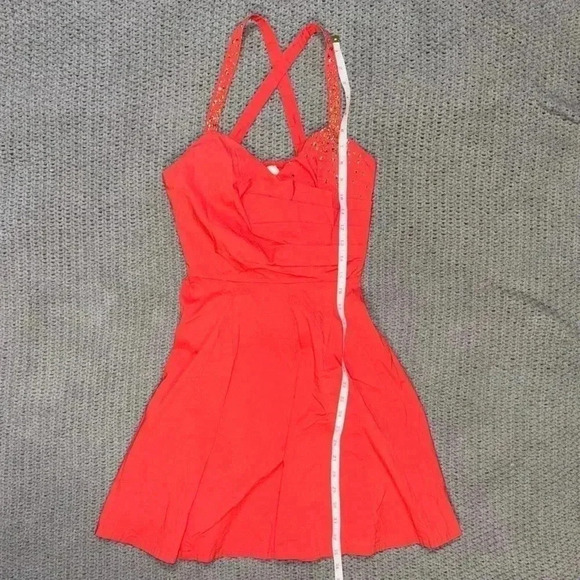 Marilyn Monroe brand XS red sequined crisscrossed dress Midi - Picture 3 of 11